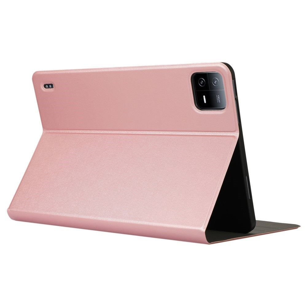 EIDERWOOD Xiaomi Pad 6S Pro Vegansk Læder Tablet Flip Cover m. Ståfunktion - Rose Gold