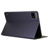 EIDERWOOD Xiaomi Pad 6S Pro Vegansk Læder Tablet Flip Cover m. Ståfunktion - Mørkeblå