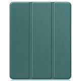 EIDERWOOD iPad Air 13" (2024) Tri-Fold Kunst Læder Flip Cover m. Apple Pencil Holder - Grøn