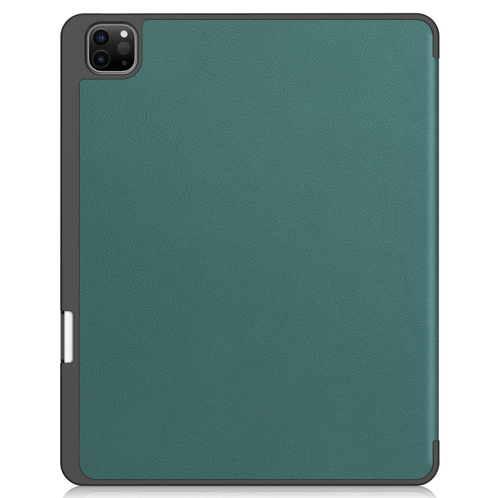 EIDERWOOD iPad Air 13" (2024) Tri-Fold Kunst Læder Flip Cover m. Apple Pencil Holder - Grøn