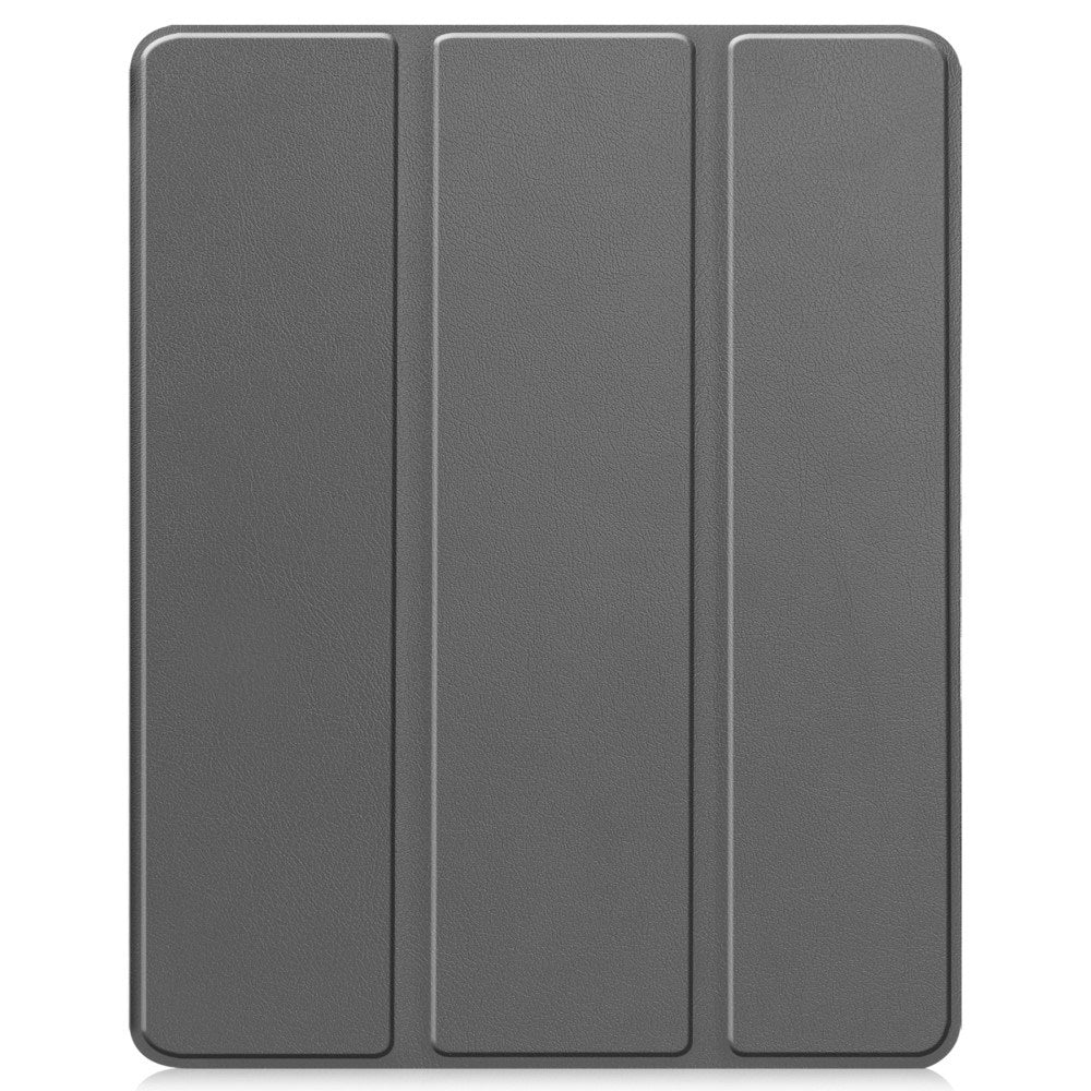 EIDERWOOD iPad Air 13" (2024) Tri-Fold Kunst Læder Flip Cover m. Apple Pencil Holder - Grå