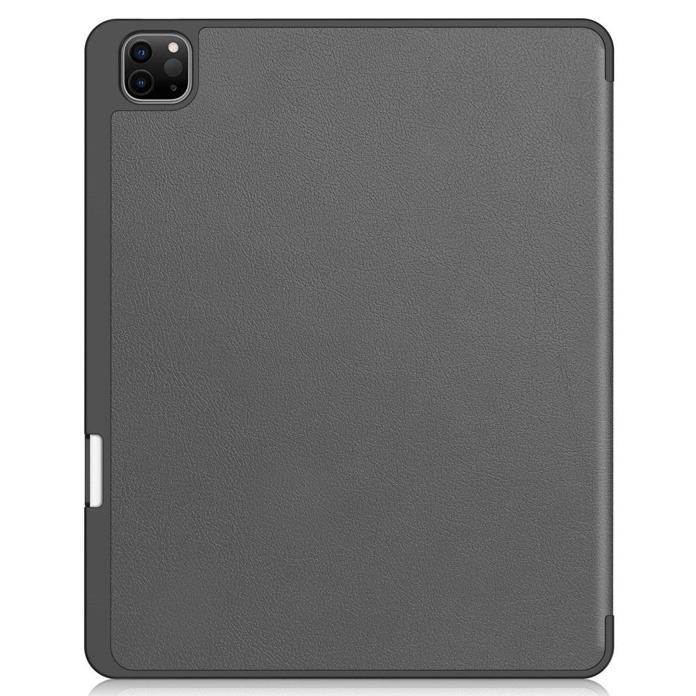 EIDERWOOD iPad Air 13" (2024) Tri-Fold Kunst Læder Flip Cover m. Apple Pencil Holder - Grå