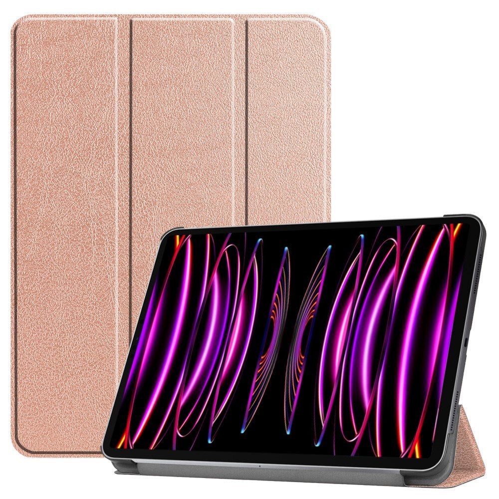 EIDERWOOD iPad Air 13" (2024) Tri-Fold Læder Flip Cover - Rose Gold