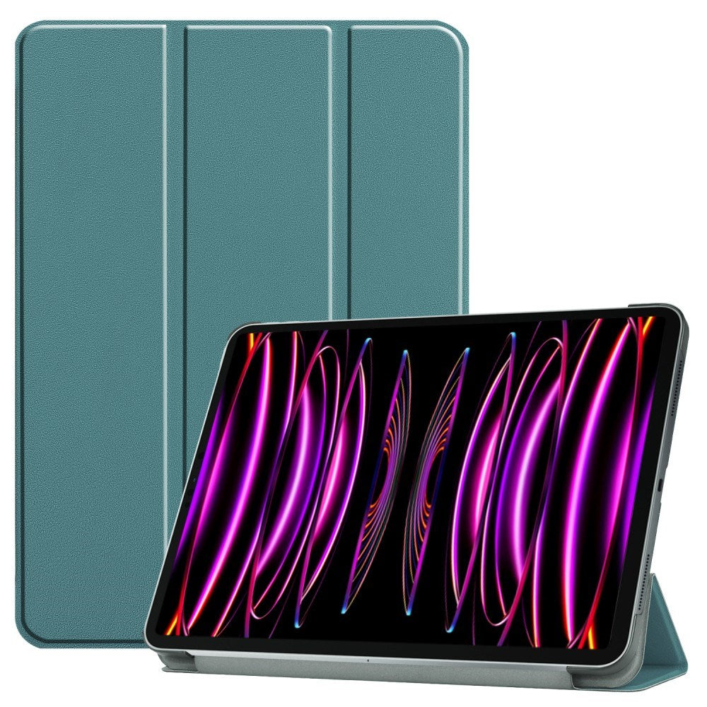 EIDERWOOD iPad Air 13" (2024) Tri-Fold Læder Flip Cover - Grøn