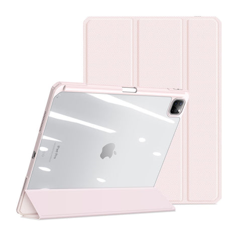 iPad Pro 13" (2024) Shockproof Flip Cover m. Penholder - DUX DUCIS TOBY Series - Gennemsigtig / Pink