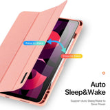 iPad Air 13" (2024) DUX DUCIS DOMO Series Flip Cover m. Pen Holder - Pink