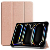 EIDERWOOD iPad Pro 13" (2024) Tri-Fold Læder Flip Cover - Rose Gold