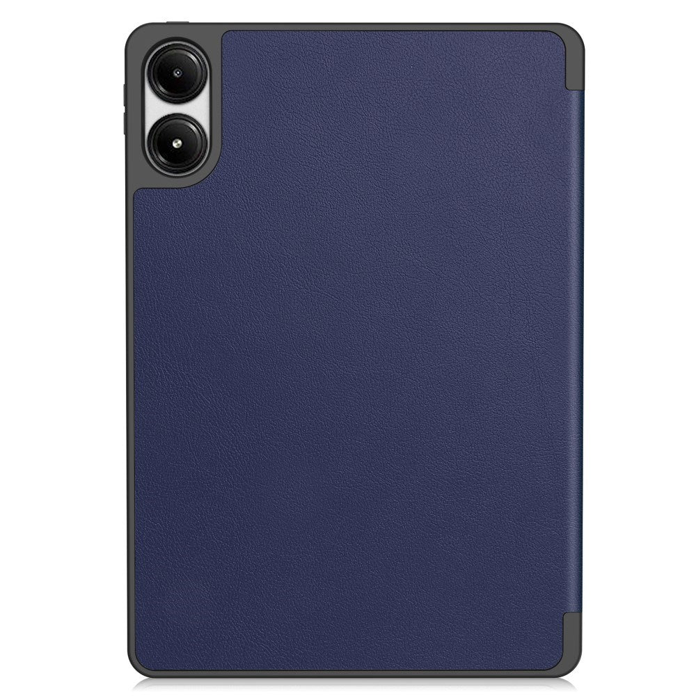 EIDERWOOD Xiaomi Redmi Pad Pro Tri-Fold Kunst Læder Flip Cover m. Stylus Pencil Holder - Blå