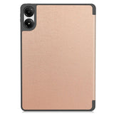 EIDERWOOD Xiaomi Redmi Pad Pro Tri-Fold Kunst Læder Flip Cover m. Stylus Pencil Holder - Rose Gold