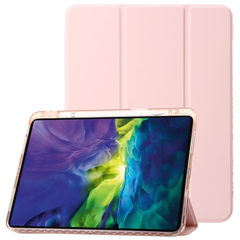 EIDERWOOD iPad Pro 13" (2024) Tri-Fold Kunst Læder Flip Cover m. Apple Pencil Holder - Lyserød