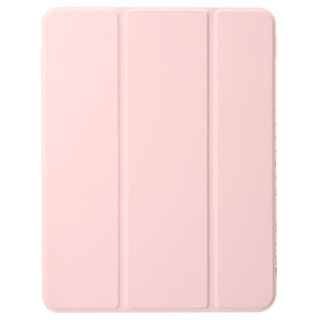 EIDERWOOD iPad Pro 13" (2024) Tri-Fold Kunst Læder Flip Cover m. Apple Pencil Holder - Lyserød