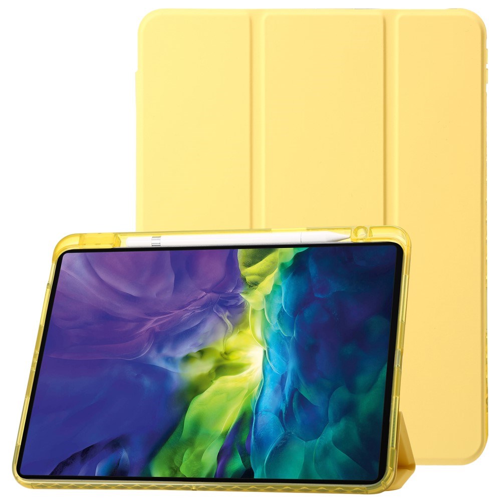 EIDERWOOD iPad Pro 13" (2024) Tri-Fold Kunst Læder Flip Cover m. Apple Pencil Holder - Gul