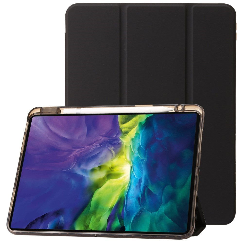 EIDERWOOD iPad Pro 13" (2024) Tri-Fold Kunst Læder Flip Cover m. Apple Pencil Holder - Sort