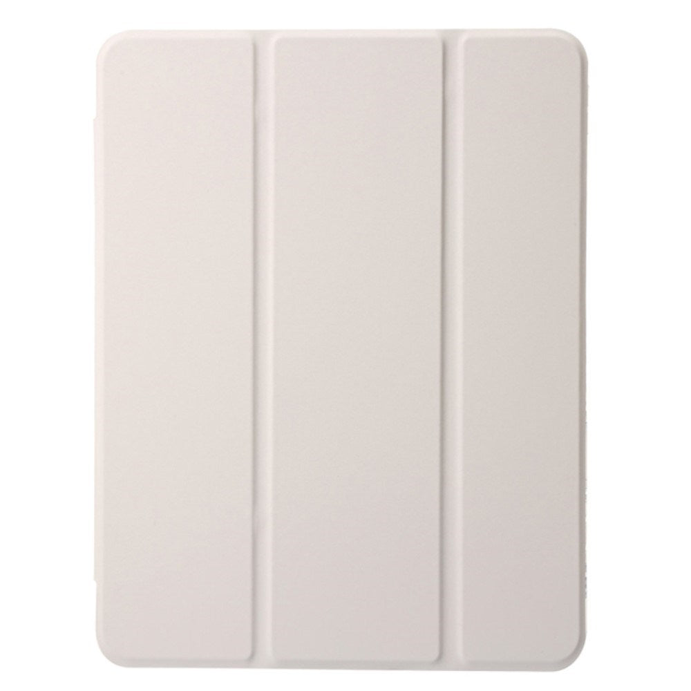 EIDERWOOD iPad Air 11" (2024) Tri-Fold Kunst Læder Flip Cover m. Apple Pencil Holder - Creme