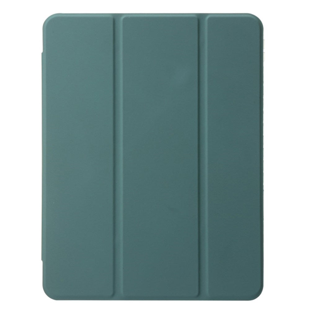 EIDERWOOD iPad Air 13" (2024) Tri-Fold Kunst Læder Flip Cover m. Apple Pencil Holder - Grøn