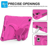 Samsung Galaxy Tab A11+ (Plus) / A9+ (Plus) EIDERWOOD Butterfly Børne Cover m. Skulderstrop & Ståfunktion - Pink