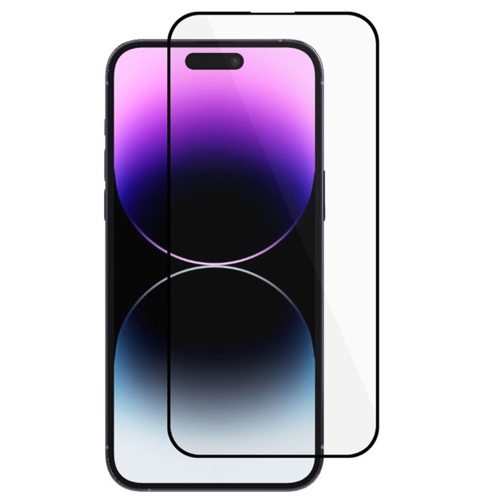 iPhone 16 Plus Full Fit Hærdet Glas - Skærmbeskyttelse - Sort Kant