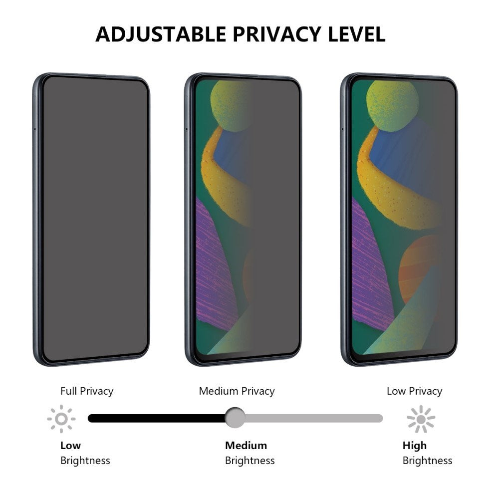 Google Pixel 9 / 9 Pro Glas Skærmbeskyttelse m. Privacy - Full-fit - Sort Kant