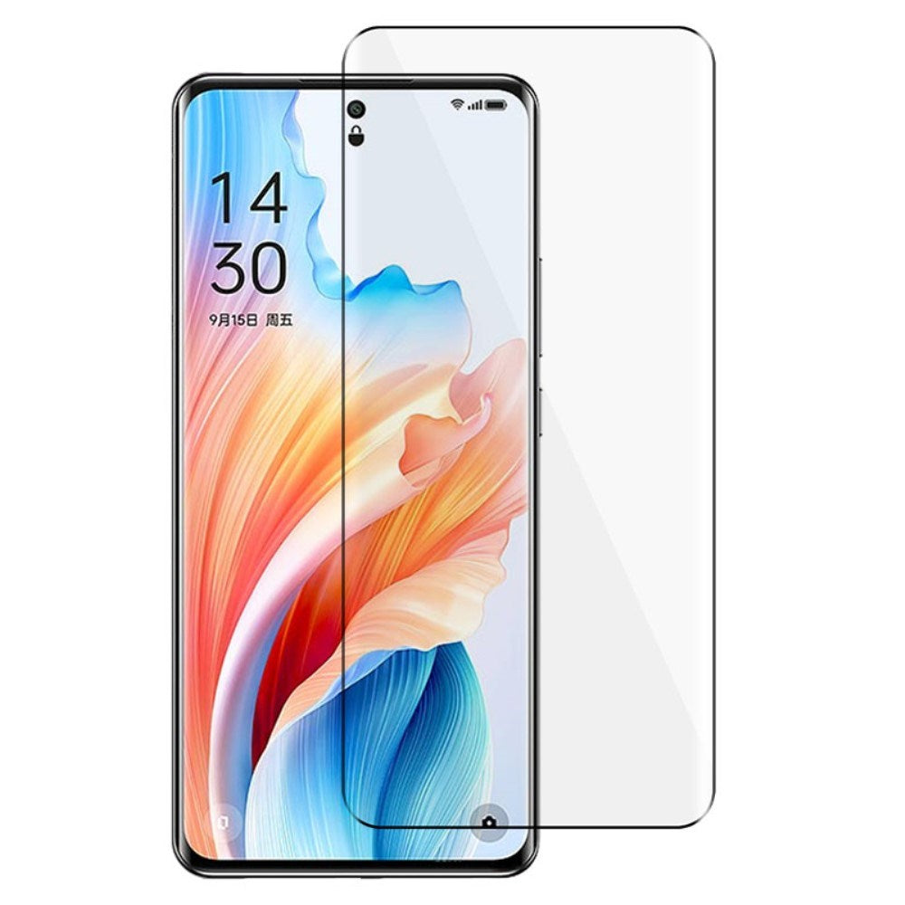 Oppo A2 Pro (5G) Full Fit Hærdet Glas - Skærmbeskyttelse - Sort Kant