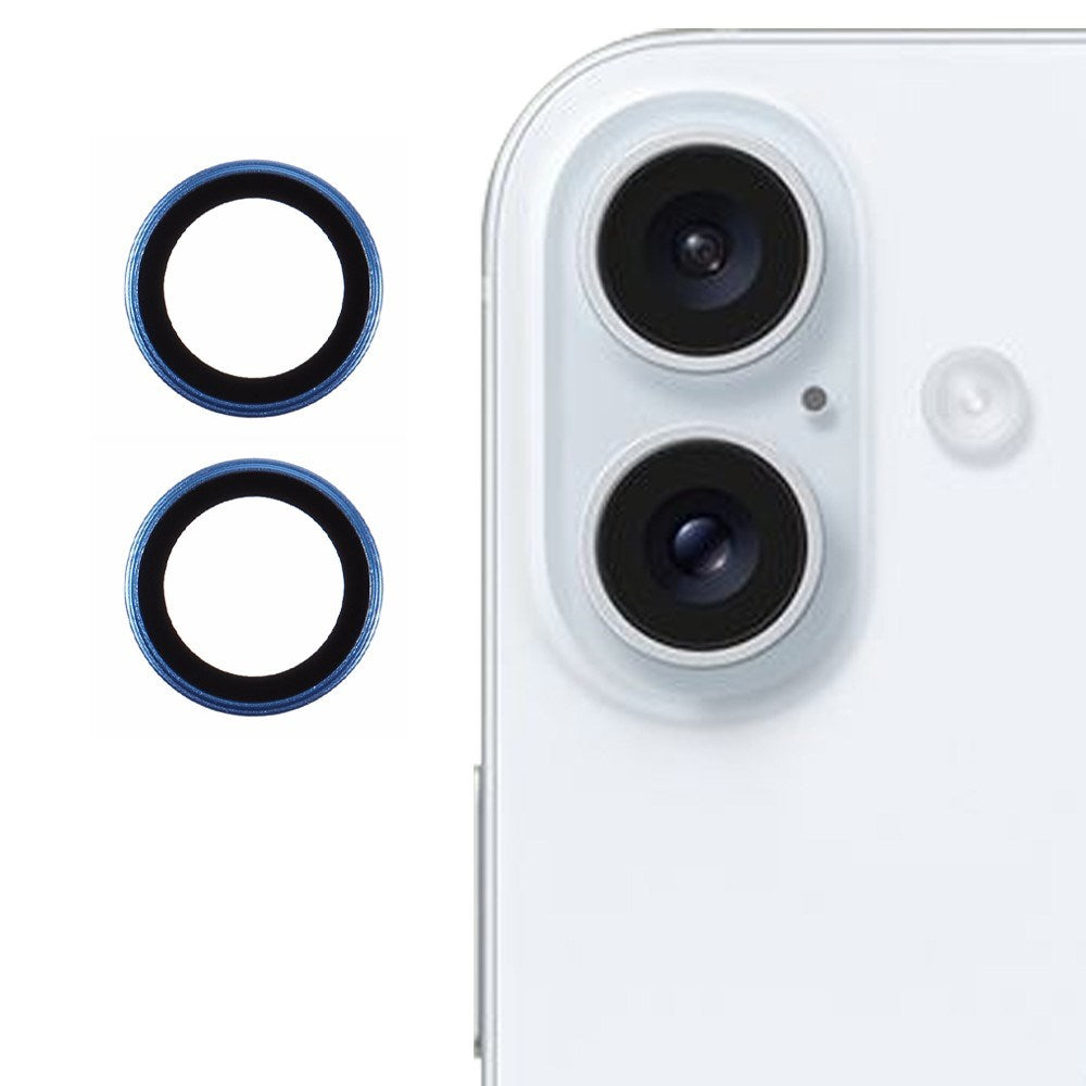 iPhone 16 / 16 Plus Kameralinse Beskyttelsesglas - Blå