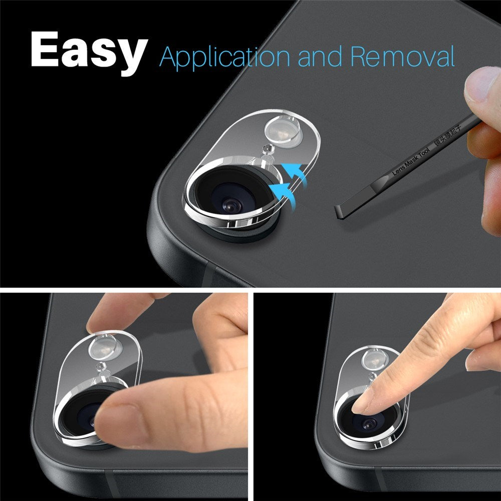 iPhone 16e NORTHJO Hærdet Kameralinsebeskyttelsesglas - 2 stk. - Gennemsigtig