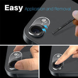 iPhone 16e NORTHJO Hærdet Kameralinsebeskyttelsesglas - 2 stk. - Gennemsigtig / Sort Kant