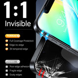 TORRAS - iPhone 17e / 16e - Hærdet Skærmbeskyttelsesglas - Privacy Funktion - 2 stk - Gennemsigtig