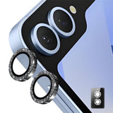 Samsung Galaxy Z Flip7 ENKAY Glitter Kameralinsebeskyttelse - Sort