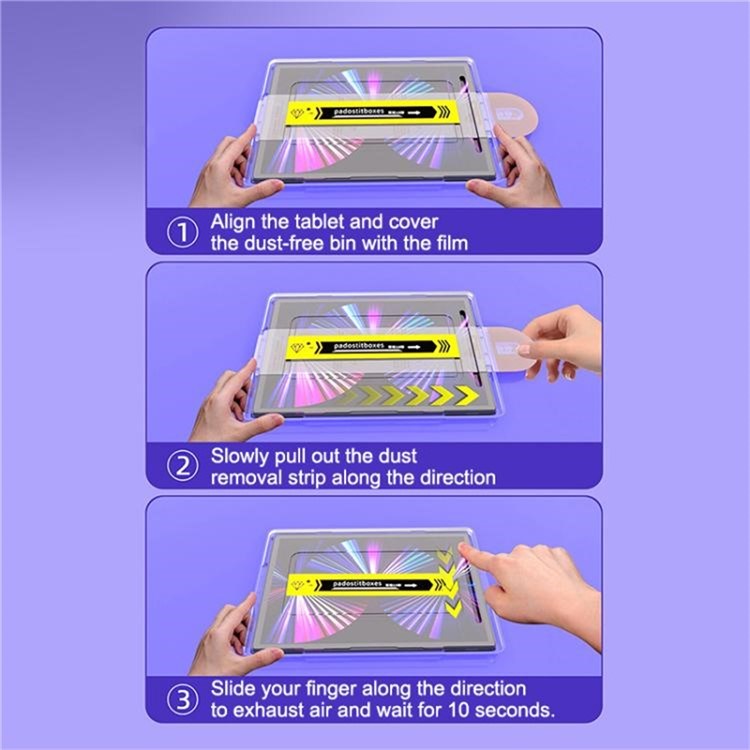 iPad 9.7" (2018 / 2017) / iPad Air / iPad Air 2 - Hærdet Skærmbeskyttelsesglas - Monteringsværktøj - Gennemsigtig