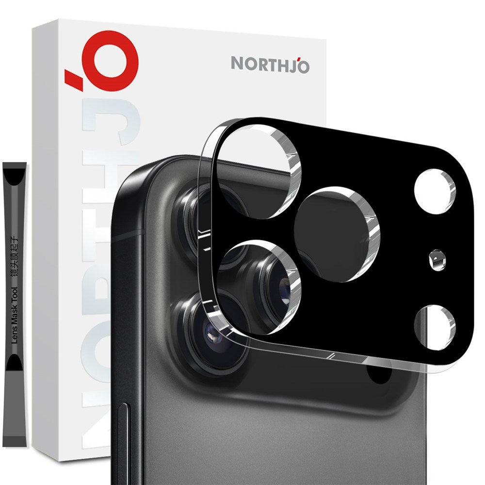 NORTHJO iPhone 17 Pro Max Kameralinsebeskyttelse - Sort