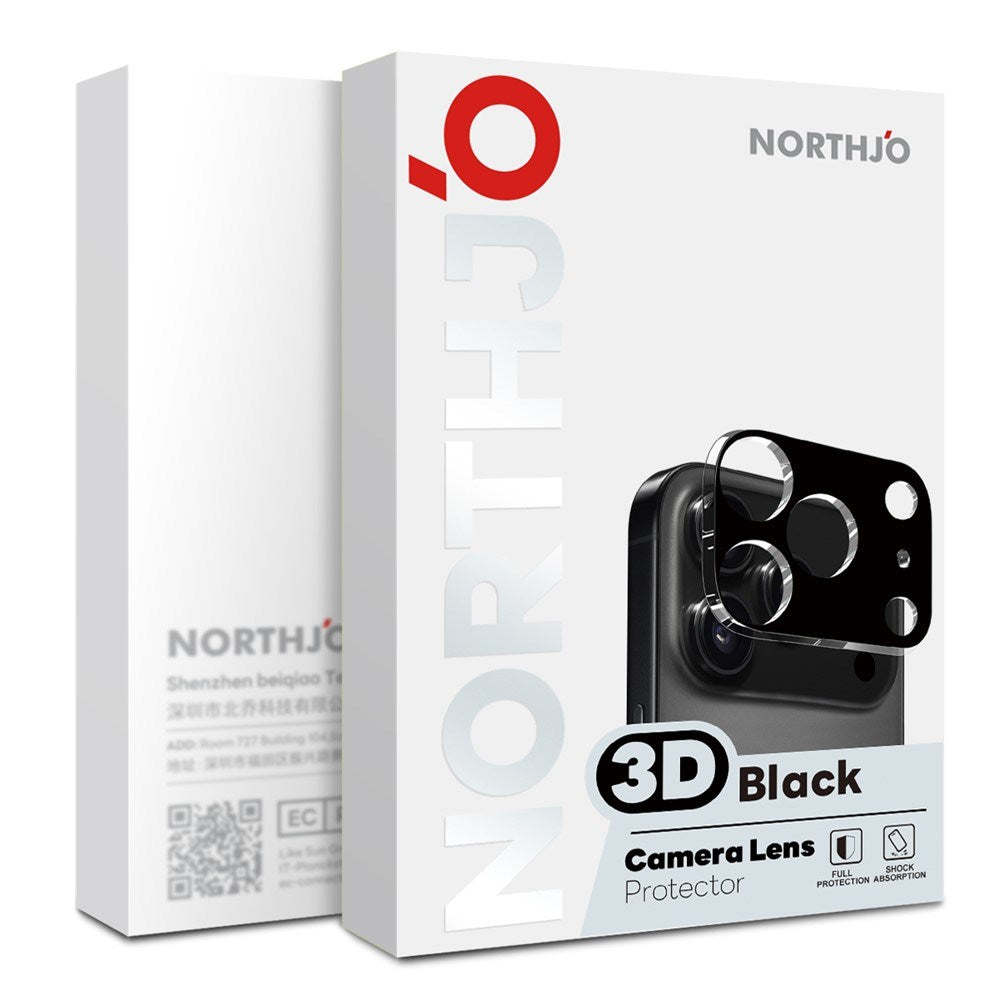 NORTHJO iPhone 17 Pro Max Kameralinsebeskyttelse - Sort