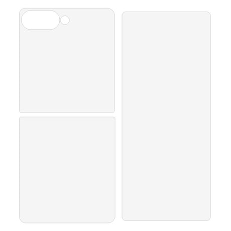 Samsung Galaxy Z Flip7 Skærmbeskyttelsesfilm - 3 Dele - Gennemsigtig