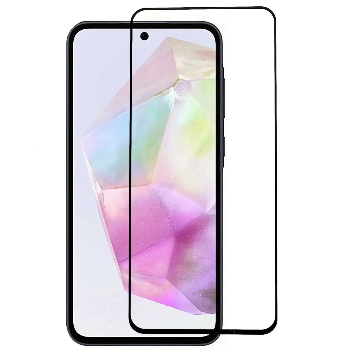 Samsung Galaxy S25 FE Beskyttelsesglas - Full Fit - Gennemsigtig / Sort Kant