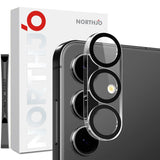 NORTHJO Samsung Galaxy S25 FE Kameralinsebeskyttelse - Gennemsigtig / Sort