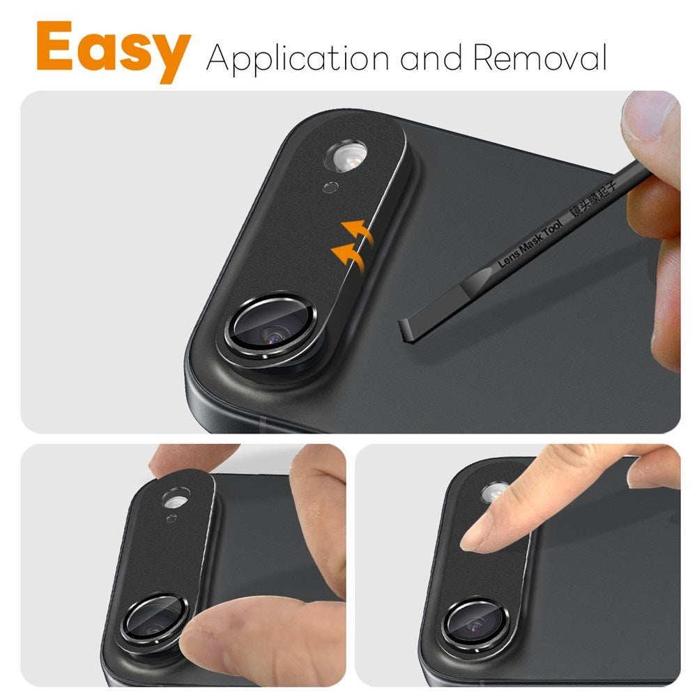 iPhone Air NORTHJO Kameralinsebeskyttelse - Mat Metal & Glas - Sort