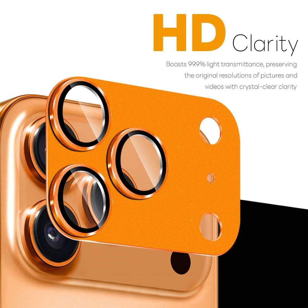iPhone 17 Pro NORTHJO Kameralinsebeskyttelse - Mat Metal & Glas - Orange