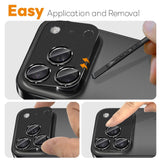 iPhone 17 Pro Max NORTHJO Kameralinsebeskyttelse - Mat Metal & Glas - Sort