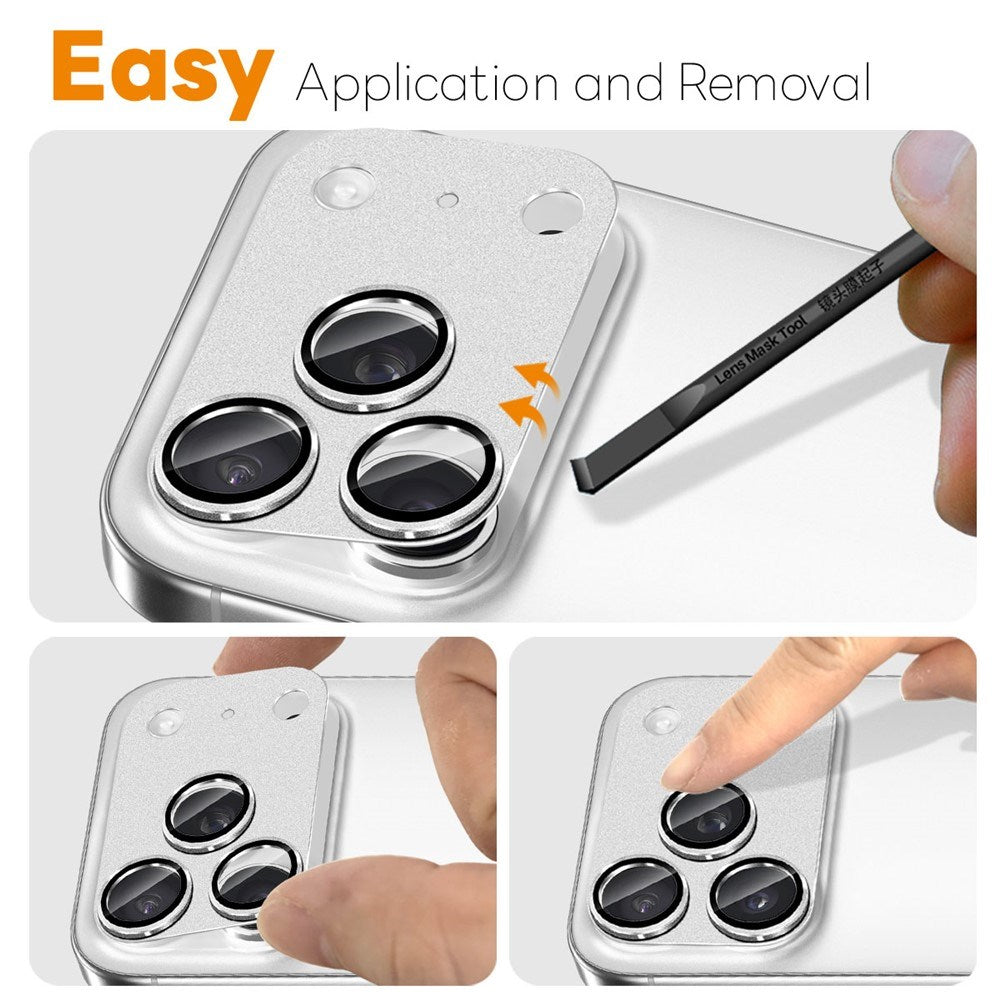 iPhone 17 Pro Max NORTHJO Kameralinsebeskyttelse - Mat Metal & Glas - Sølv