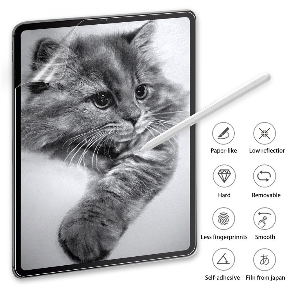 Samsung Galaxy Tab S11 Ultra / S10 Ultra / S9 Ultra / S8 Ultra Paper Feel Beskyttelsesfilm - Privacy Funktion - Gennemsigtig