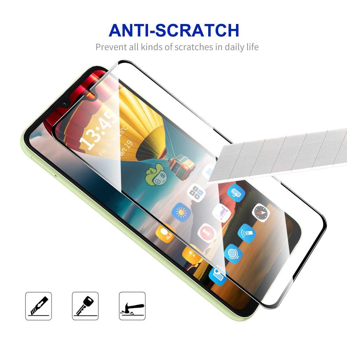 Samsung Galaxy A27 Beskyttelsesglas - Gennemsigtig / Sort Kant