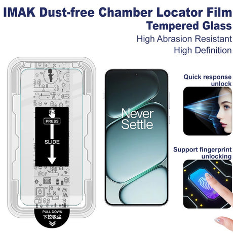 IMAK OnePlus 15R Skærmbeskyttelsesglas - Installationsramme - Gennemsigtig