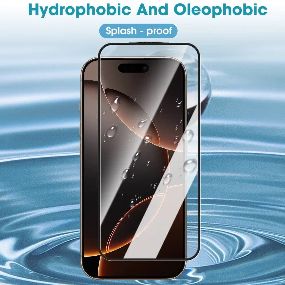 iPhone 18 Pro Max / 17 Pro Max Hærdet Skærmglas inkl. Installationsramme - Gennemsigtig