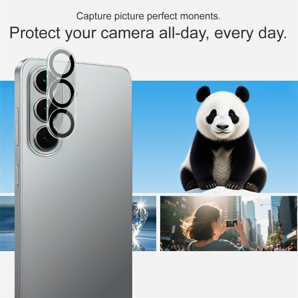 IMAK Samsung Galaxy S26+ (Plus) Hærdet Kameralinseglas - Sort