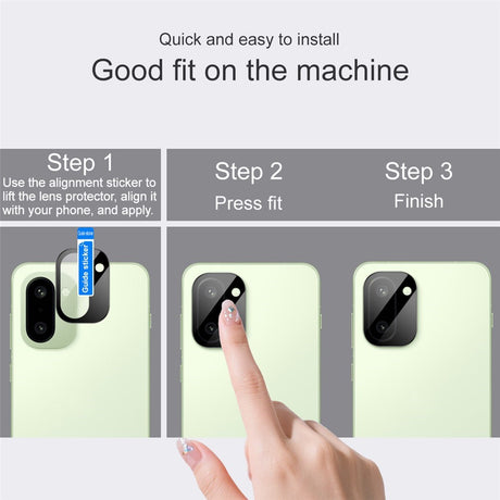 IMAK OnePlus 15R - Hærdet Kameralinsebeskyttelsesglas - Sort