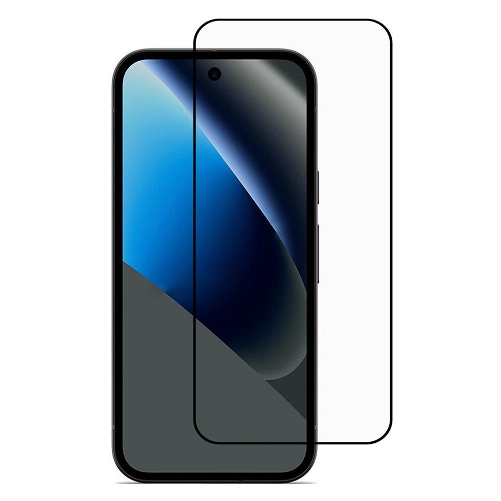 Google Pixel 10a Skærmfilm - Gennemsigtig / Sort Kant