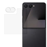 Samsung Galaxy Z Flip8 Hærdet Beskyttelsesglas til Bagskærm & Kameralinse - Gennemsigtig