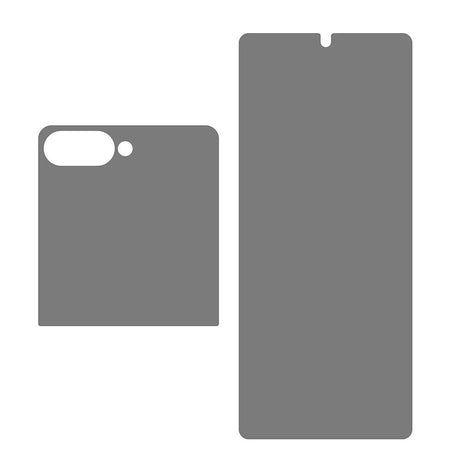 Samsung Galaxy Z Flip8 Beskyttelsessæt - Privacy - 2 Dele - Gennemsigtig