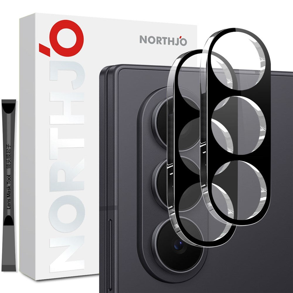 Samsung Galaxy Z Fold8 NORTHJO Hærdet Kameralinsebeskyttelsesglas - Sort