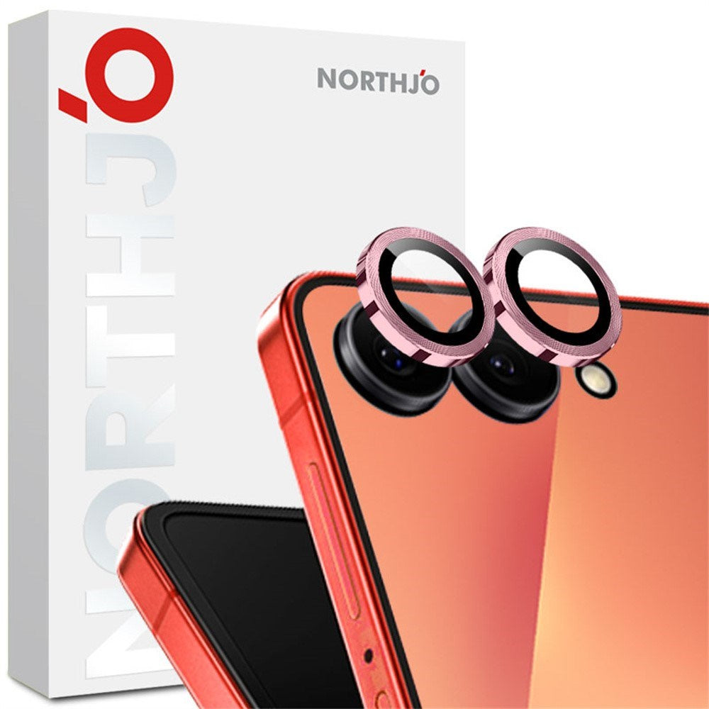 Samsung Galaxy Z Flip8 NORTHJO Kameralinsebeskyttelse - Lyserød