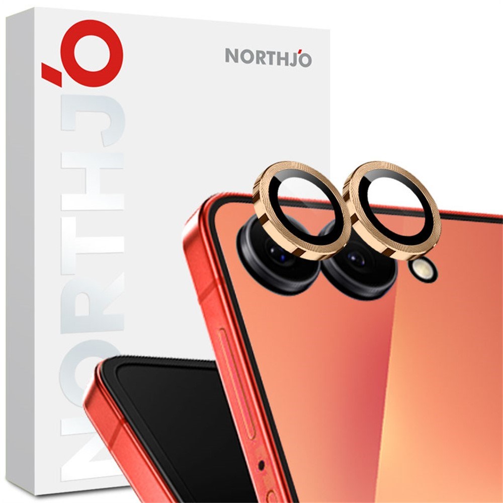 Samsung Galaxy Z Flip8 NORTHJO Kameralinsebeskyttelse - Guld